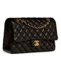 Chanel Classic Flap Lambskin Black Shoulder Bag Style 120