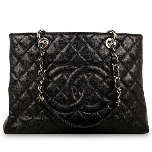 Chanel Timeless Caviar Black Tote Bag Style 33