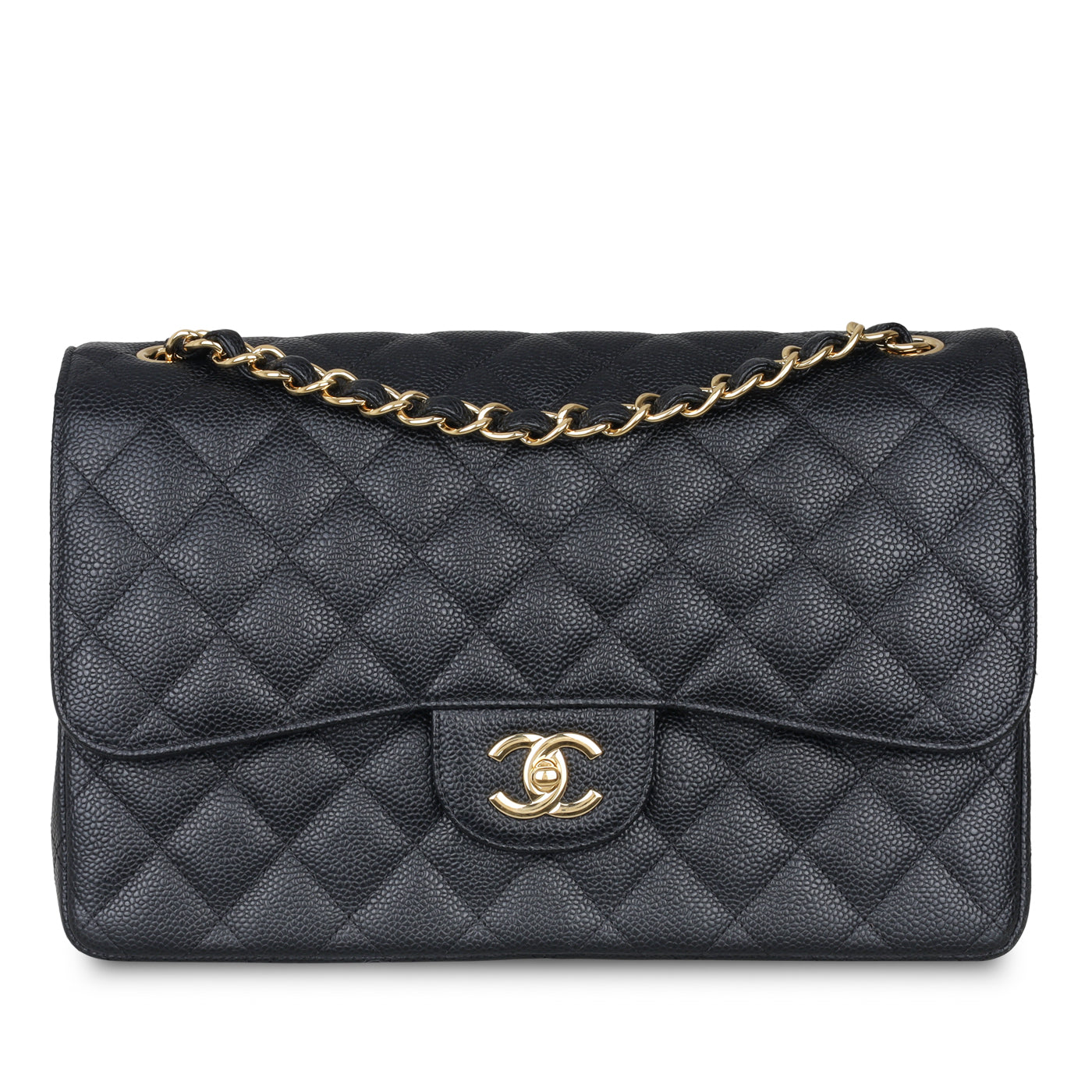 Chanel Classic Flap Caviar Black Shoulder Bag Style 19
