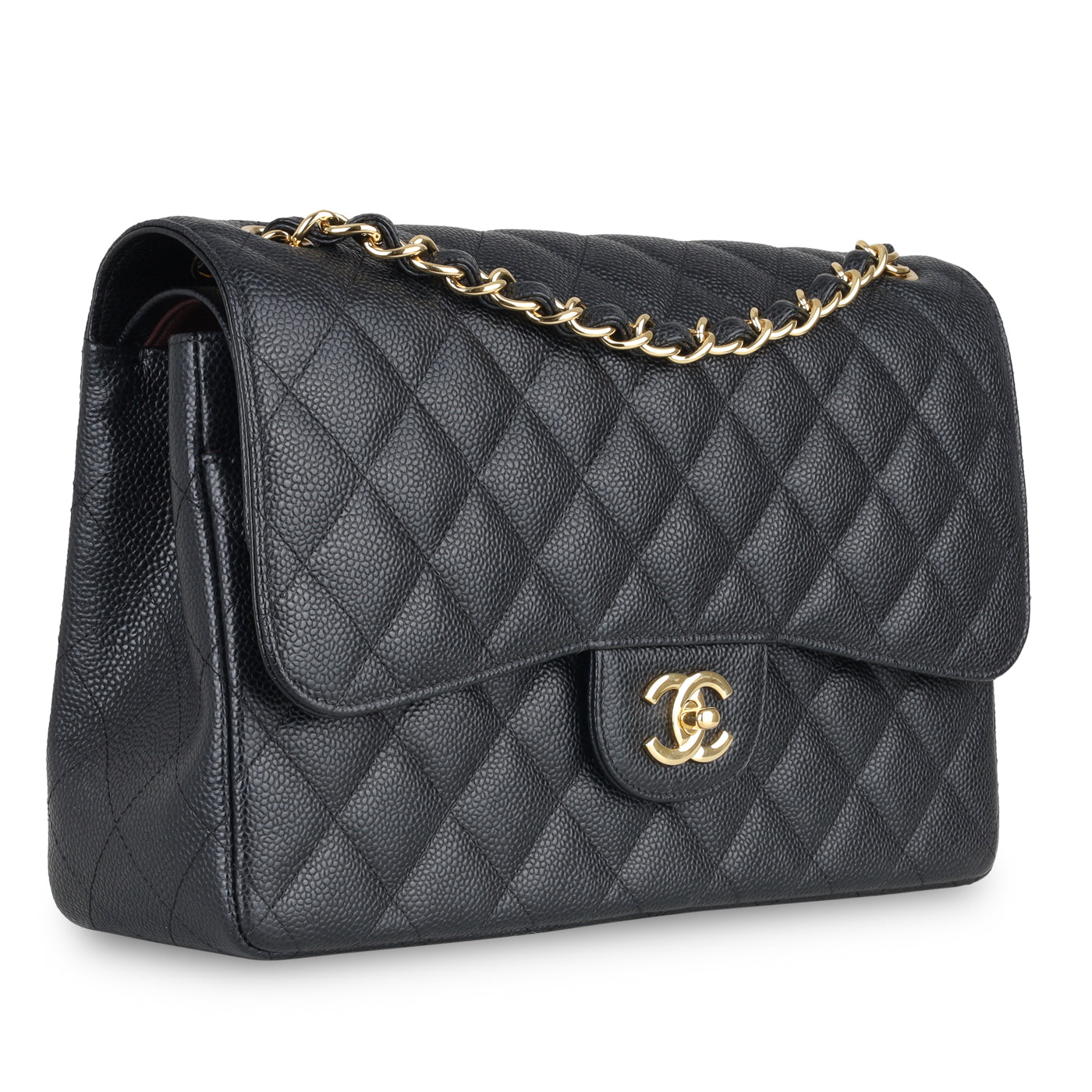 Chanel Classic Flap Caviar Black Shoulder Bag Style 19