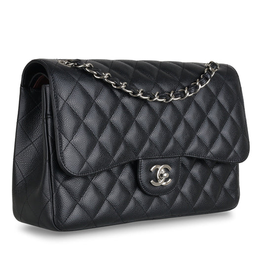 Chanel Classic Flap Caviar Black Shoulder Bag Style 20
