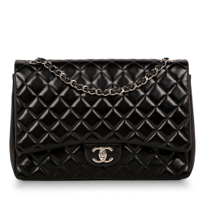 Chanel Classic Flap Lambskin Black Shoulder Bag Style 25