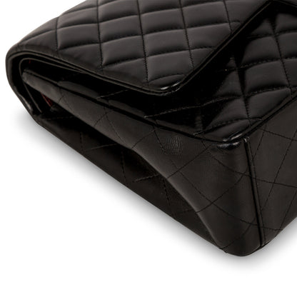 Chanel Classic Flap Lambskin Black Shoulder Bag Style 74
