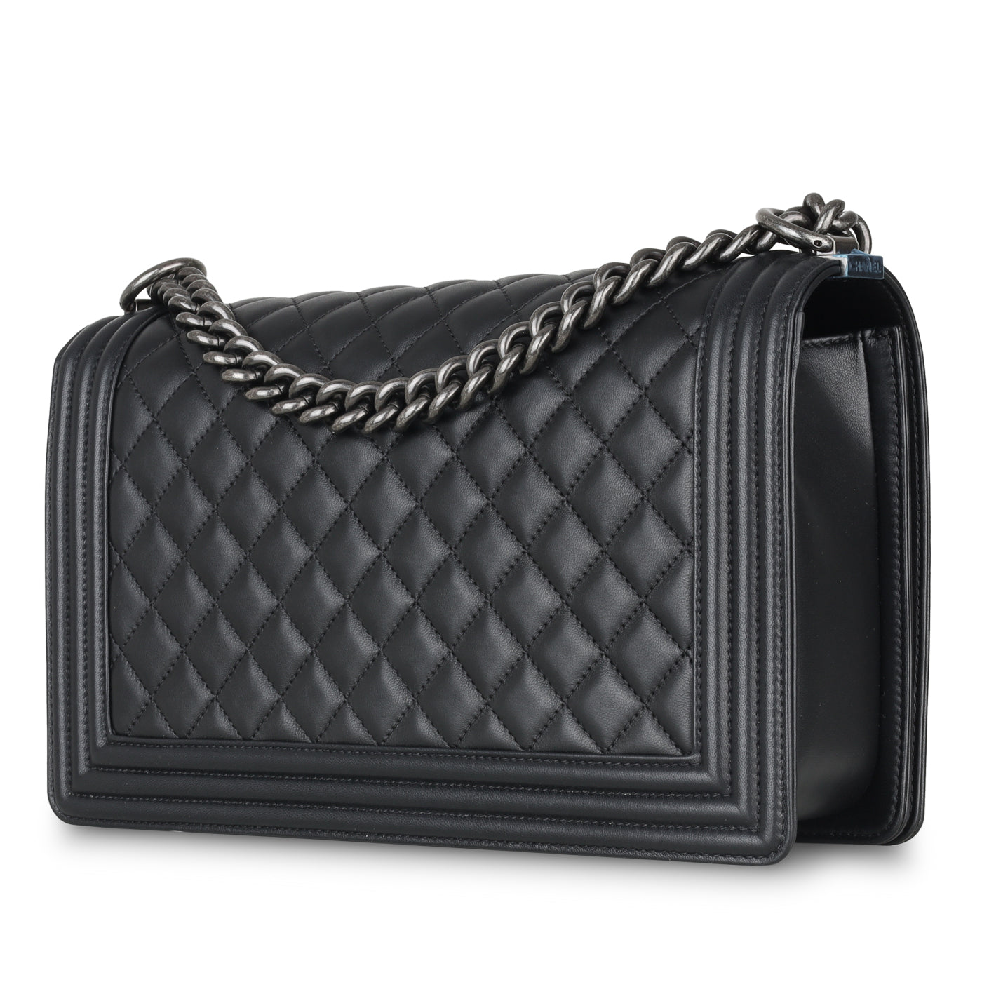Chanel Boy Bag Lambskin Black Shoulder Bag Style 2