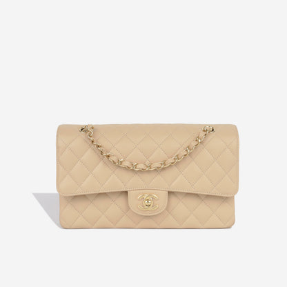 Chanel Classic Flap Lambskin Gold Shoulder Bag Style 32