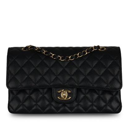 Chanel Classic Flap Lambskin Black Shoulder Bag Style 115