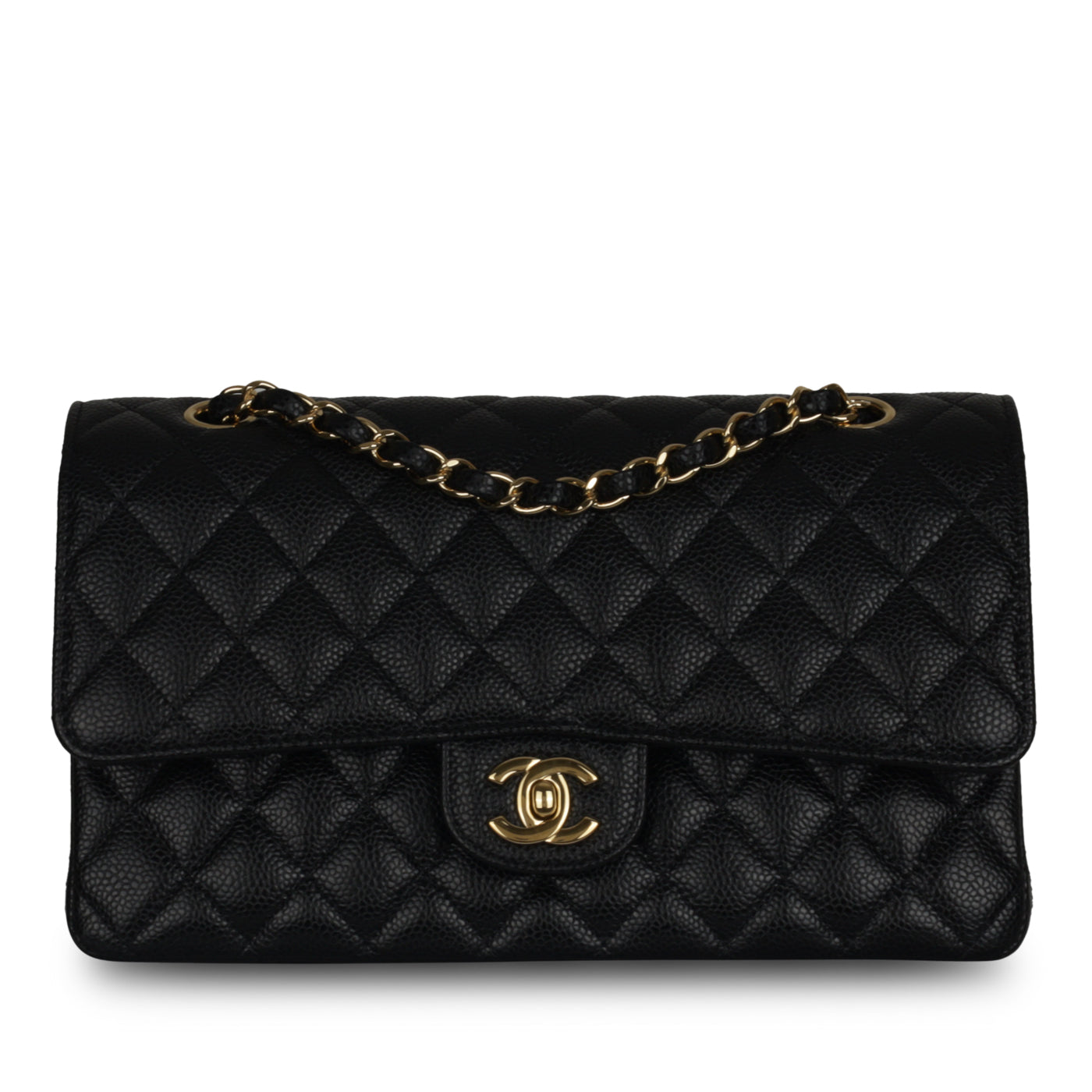 Chanel Classic Flap Lambskin Black Shoulder Bag Style 111