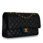 Chanel Classic Flap Lambskin Black Shoulder Bag Style 111