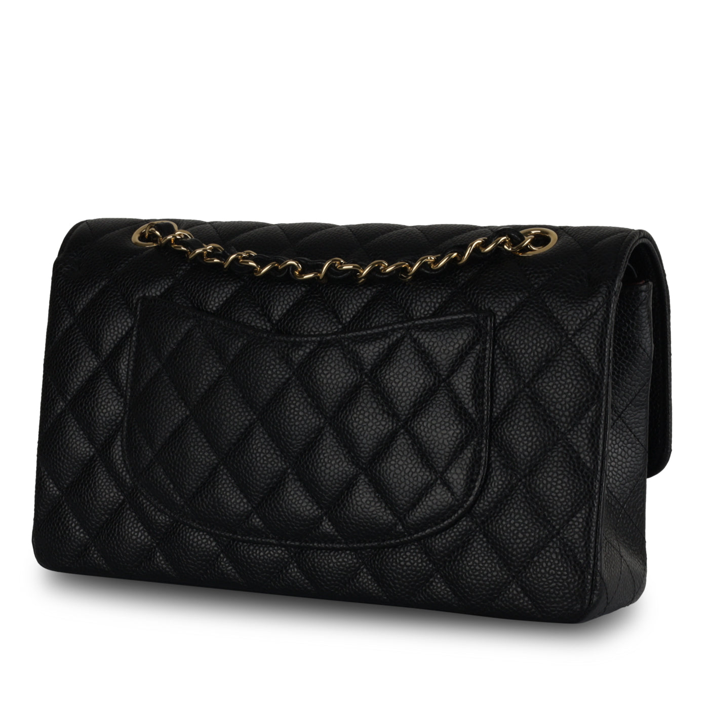 Chanel Classic Flap Lambskin Black Shoulder Bag Style 115