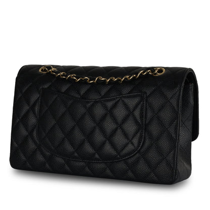 Chanel Classic Flap Lambskin Black Shoulder Bag Style 115