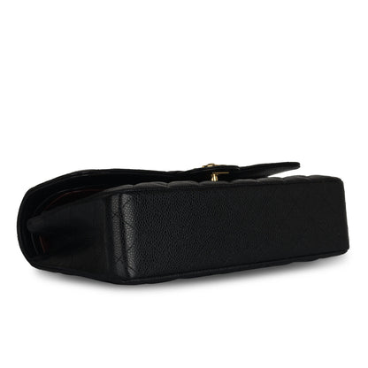 Chanel Classic Flap Lambskin Black Shoulder Bag Style 115