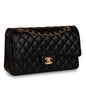 Chanel Classic Flap Bag Medium - Black Lambskin