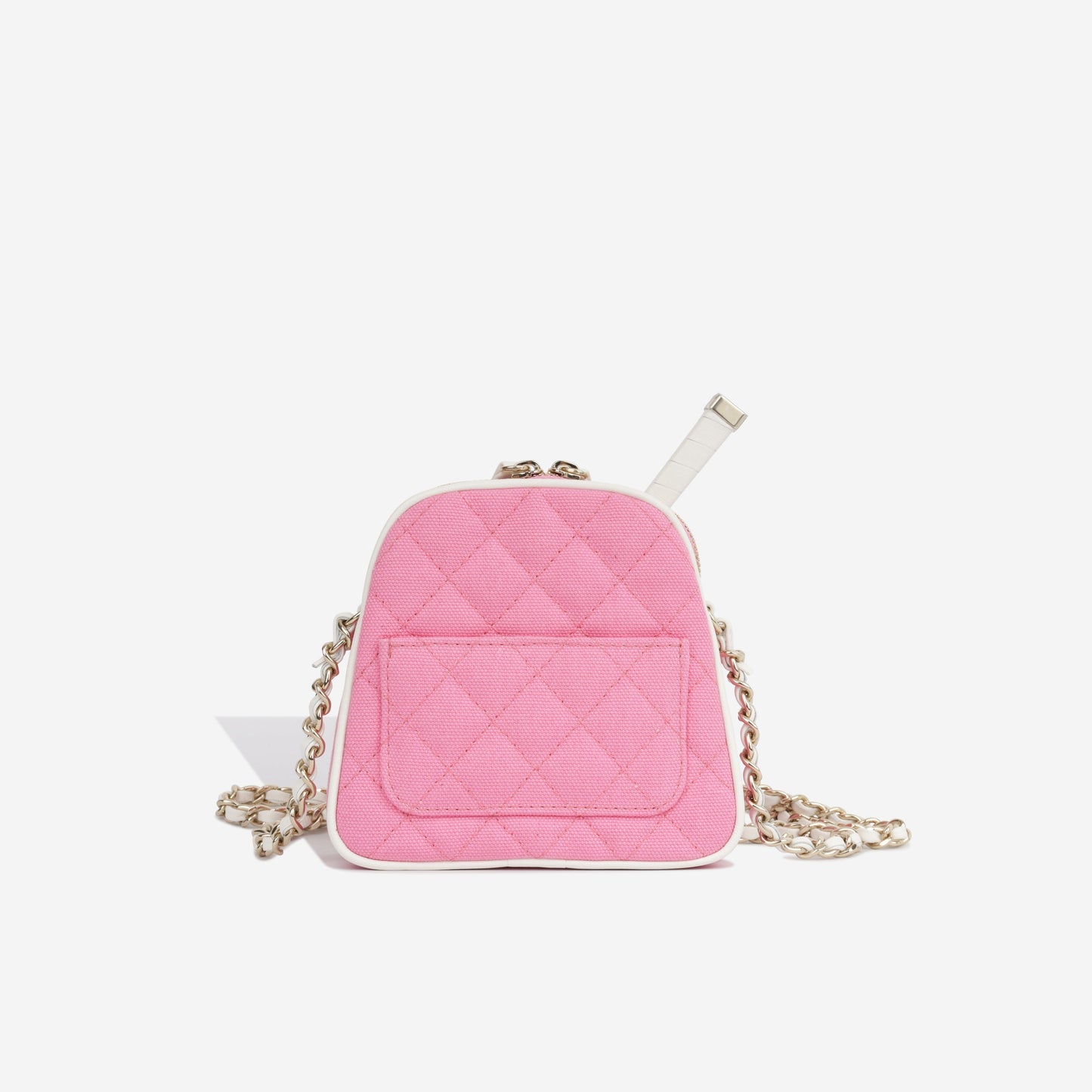 Chanel Mini Flap Canvas Gold Shoulder Bag