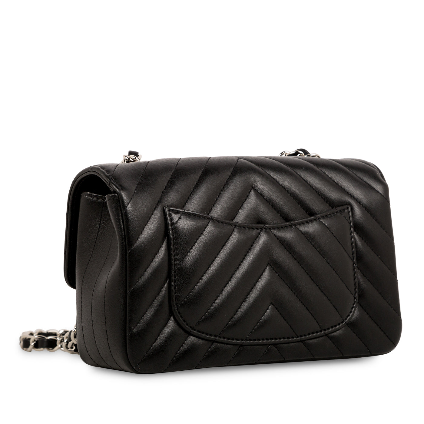 Chanel Classic Flap Lambskin Black Shoulder Bag Style 200