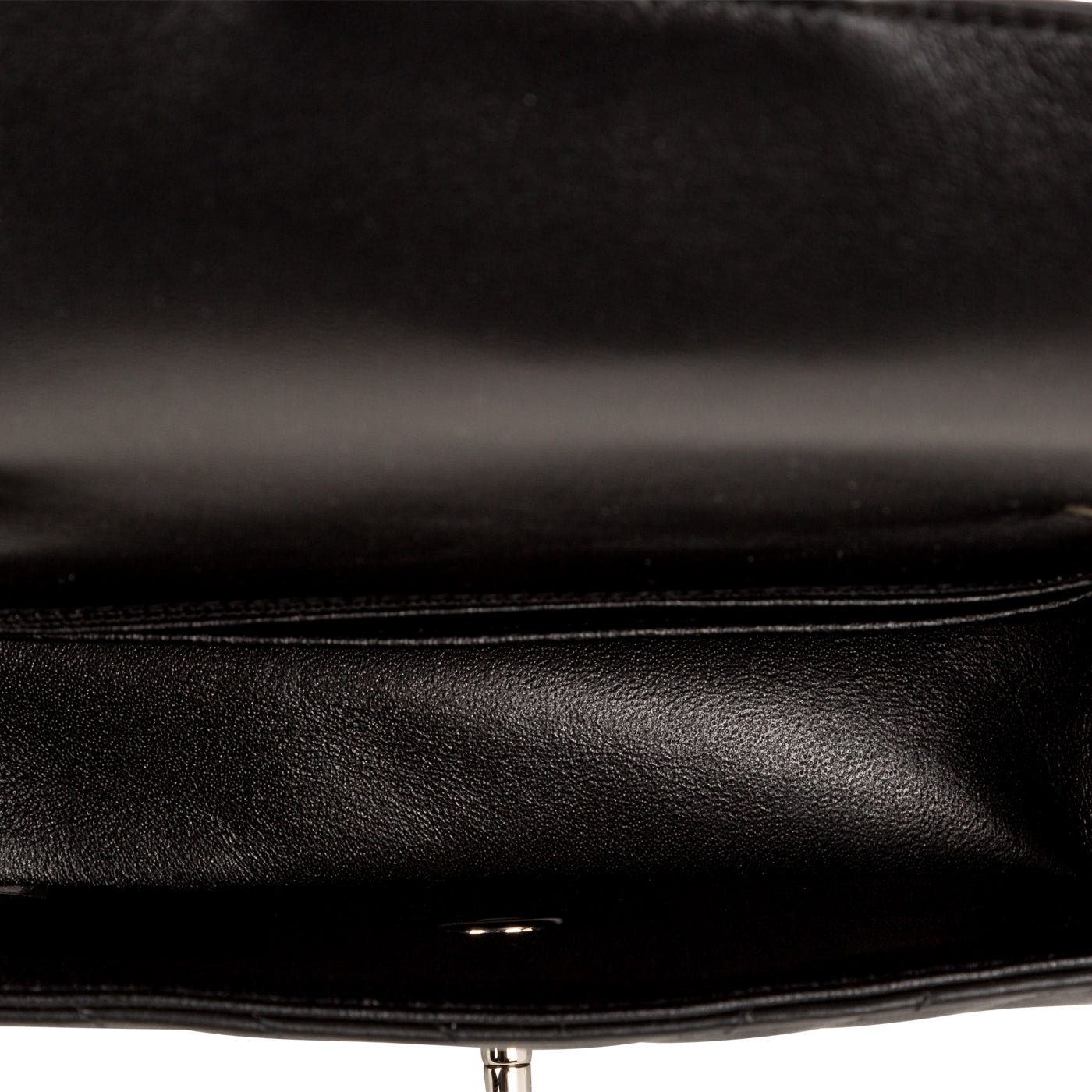 Chanel Classic Flap Lambskin Black Shoulder Bag Style 200