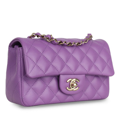 Chanel Classic Flap Lambskin Gold Shoulder Bag Style 82
