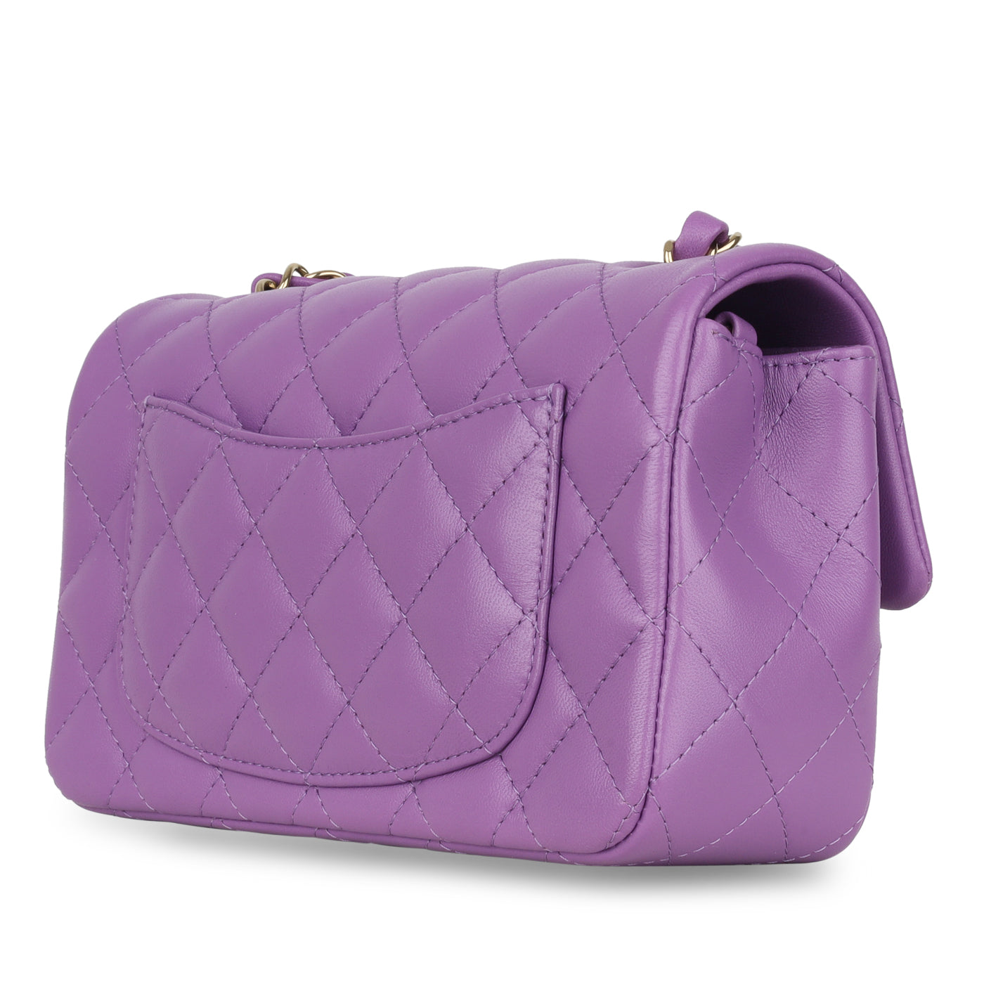 Chanel Classic Flap Lambskin Gold Shoulder Bag Style 82