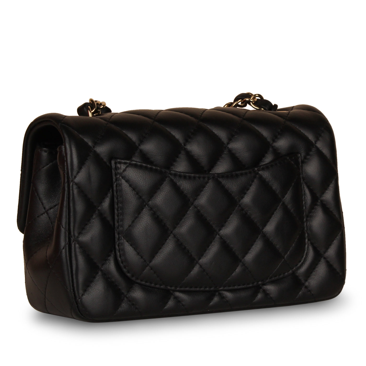 Chanel Classic Flap Lambskin Black Shoulder Bag Style 177