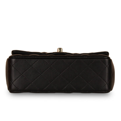 Chanel Classic Flap Lambskin Black Shoulder Bag Style 177