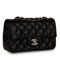 Chanel Classic Flap Lambskin Black Shoulder Bag Style 176