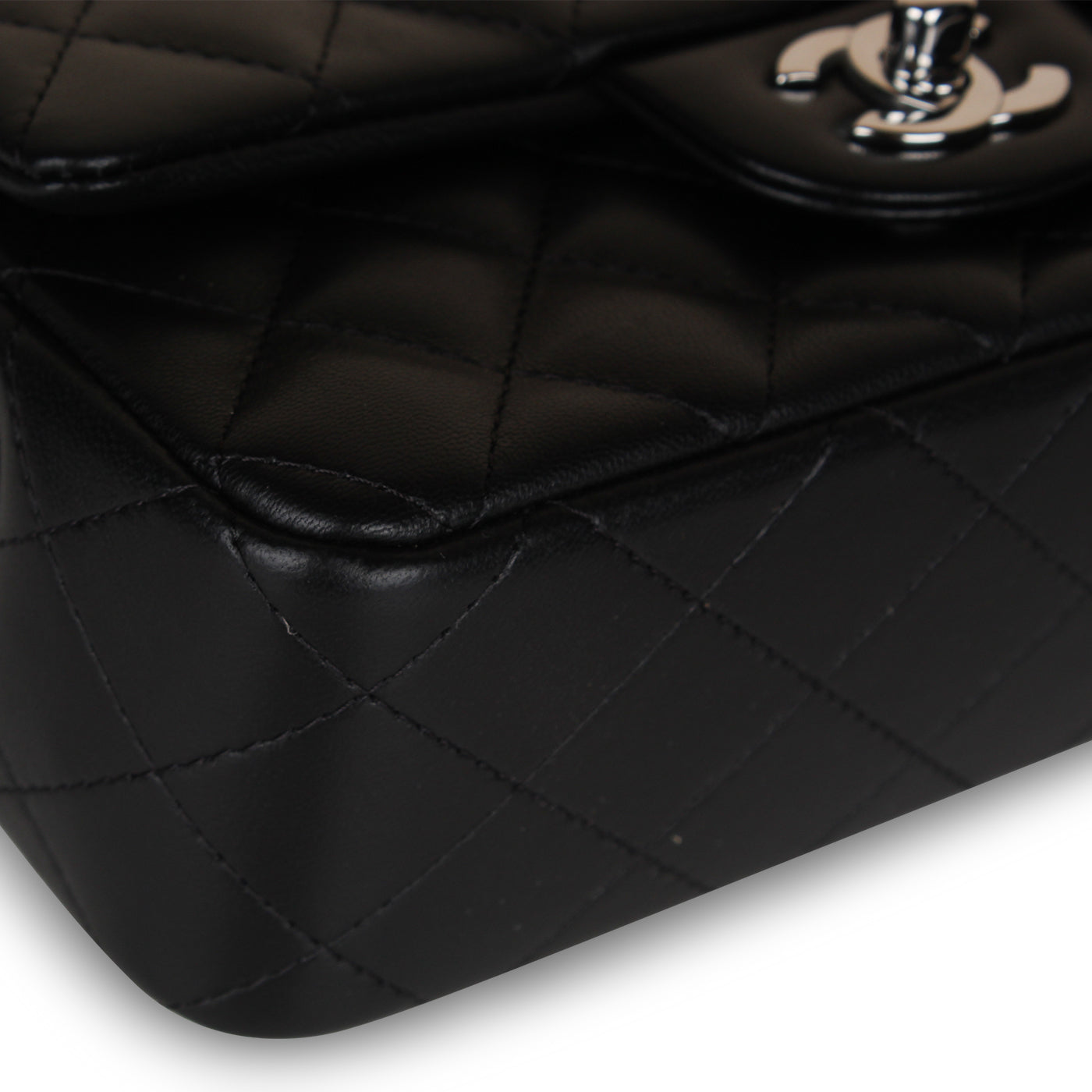 Chanel Classic Flap Lambskin Black Shoulder Bag Style 176
