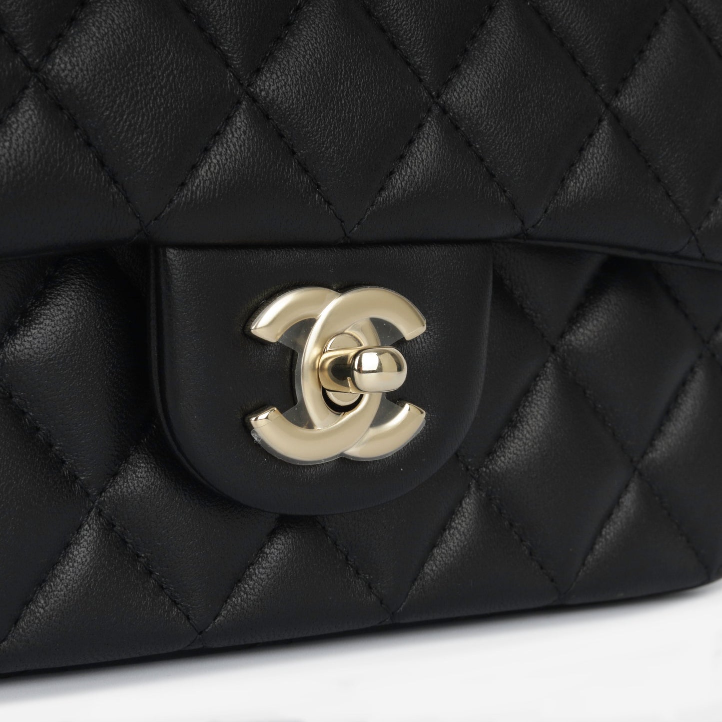 Chanel Classic Flap Lambskin Black Shoulder Bag Style 338