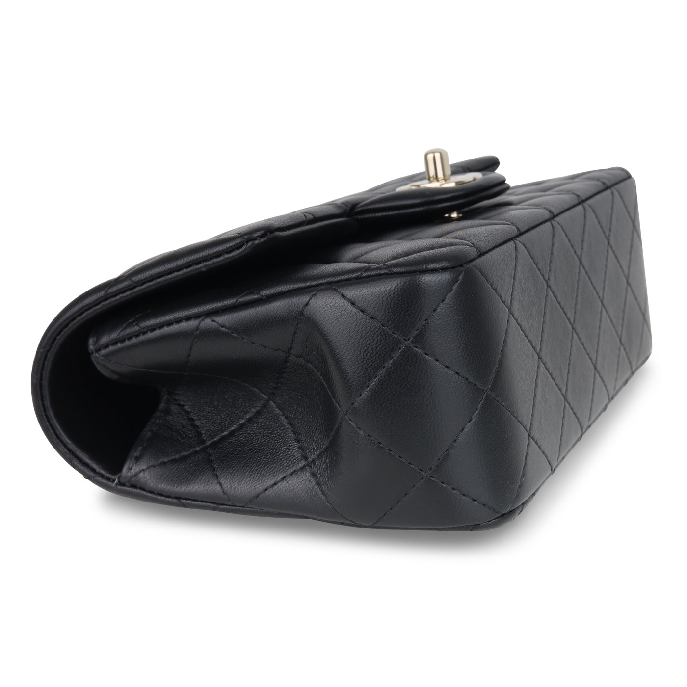 Chanel Classic Flap Lambskin Black Shoulder Bag Style 218