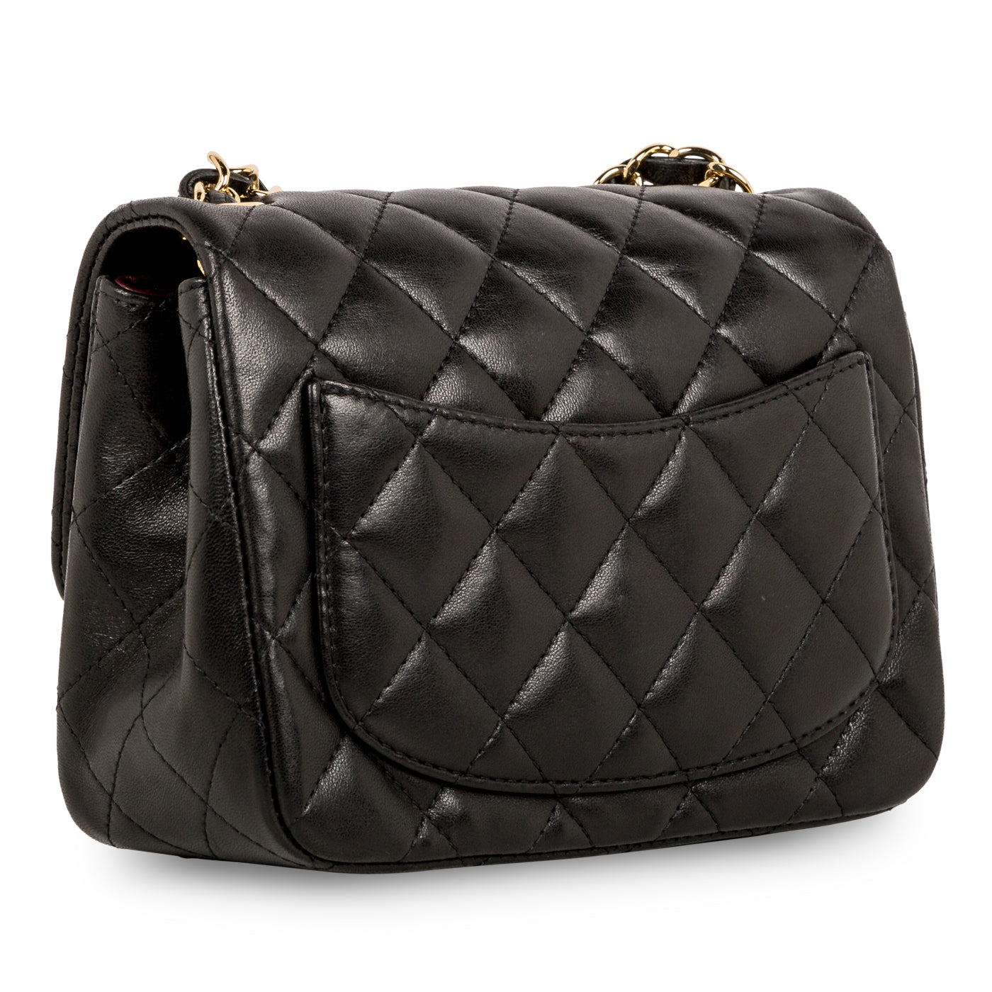 Chanel Classic Flap Lambskin Black Shoulder Bag Style 236