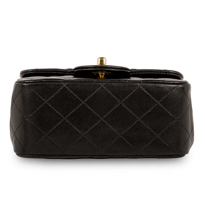 Chanel Classic Flap Lambskin Black Shoulder Bag Style 236