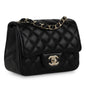 Chanel Classic Flap Lambskin Black Shoulder Bag Style 221