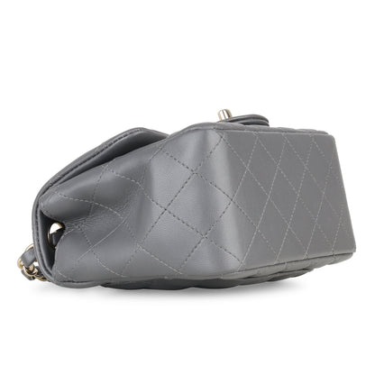 Chanel Mini Square Classic Flap - Grey Lambskin
