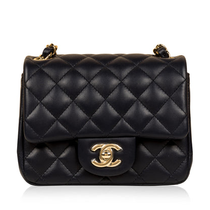 Chanel Classic Flap Lambskin Gold Shoulder Bag Style 98