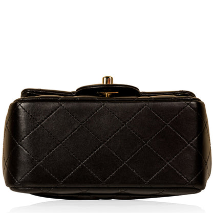 Chanel Classic Flap Lambskin Black Shoulder Bag Style 246
