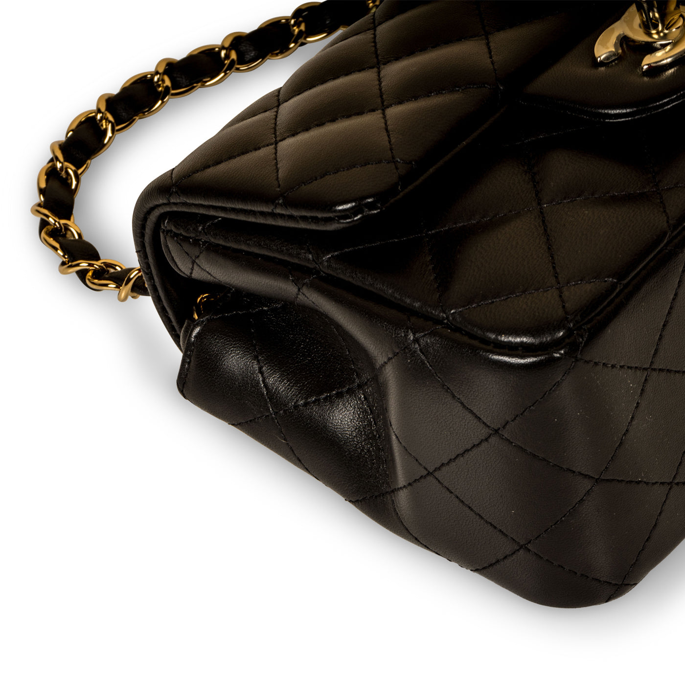 Chanel Classic Flap Lambskin Black Shoulder Bag Style 246