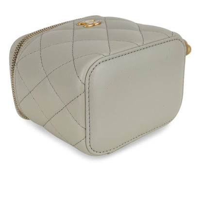 Chanel Grey Mini Pearl Crush Vanity Case