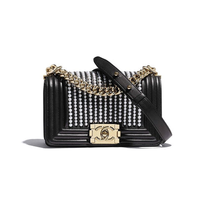 Chanel Boy Medium Calfskin Pearl Handbag