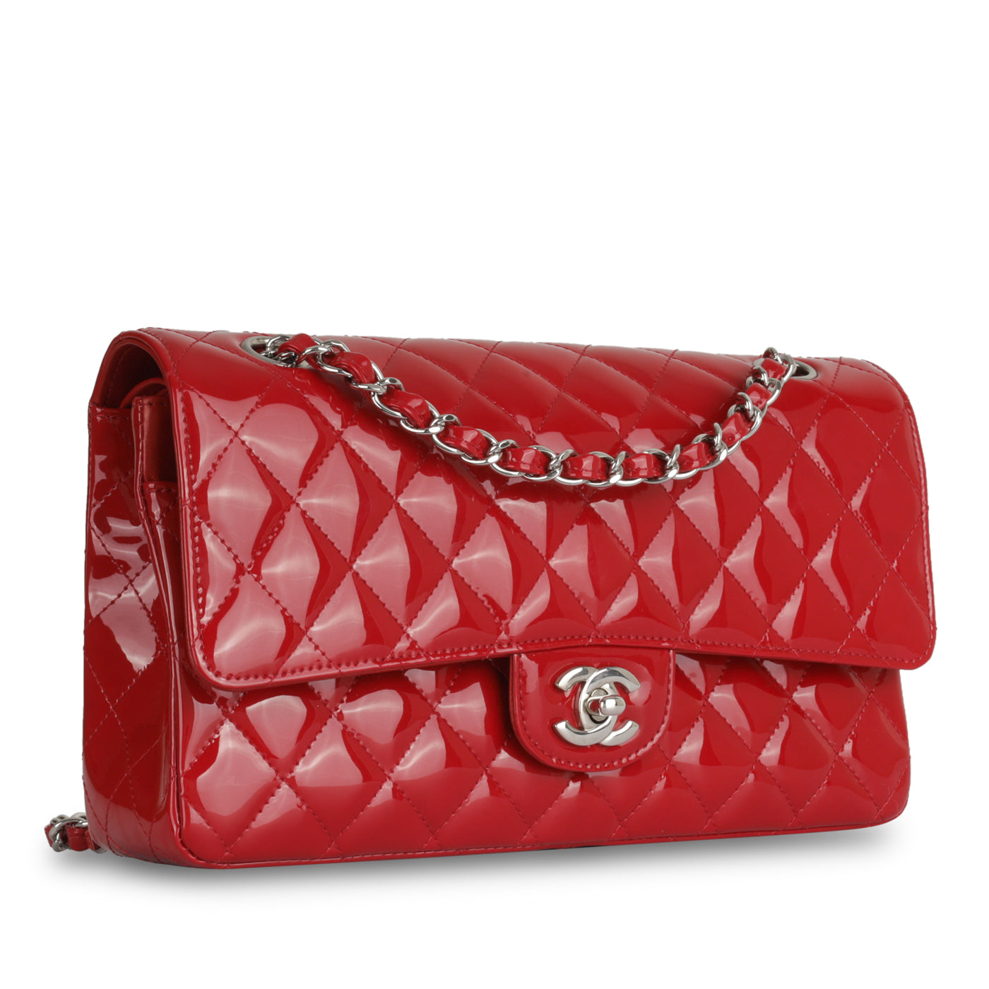 Chanel Classic Flap Patent Leather Black Shoulder Bag Style 2