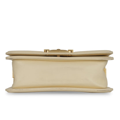 Chanel Boy Bag Lambskin Gold Shoulder Bag Style 12