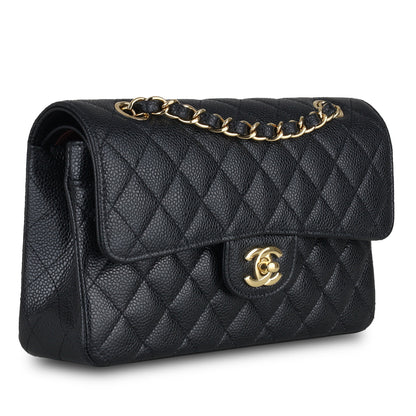 Chanel Classic Flap Caviar Black Shoulder Bag Style 122