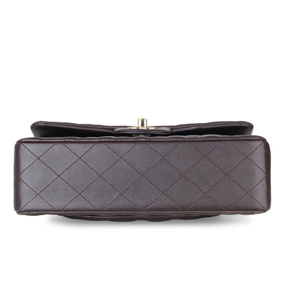 Chanel Classic Flap Lambskin Brown Shoulder Bag Style 11
