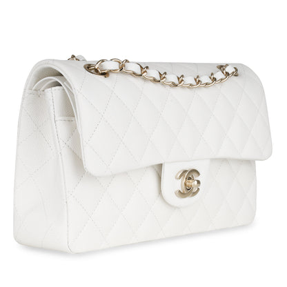 Chanel Small Classic Flap - White Caviar