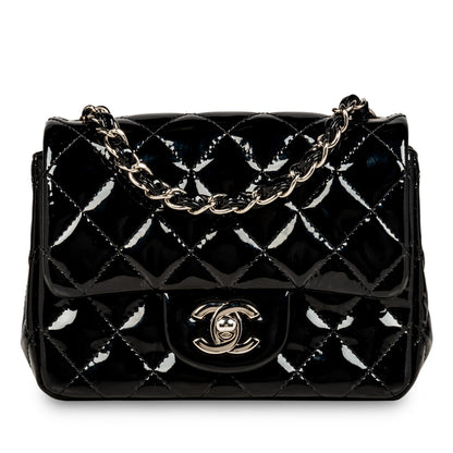 Chanel Classic Flap Patent Leather Black Shoulder Bag Style 9