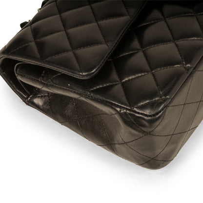 Chanel Classic Flap Lambskin Black Shoulder Bag Style 145