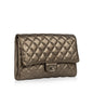 Chanel WOC Lambskin Silver Crossbody Lambskin