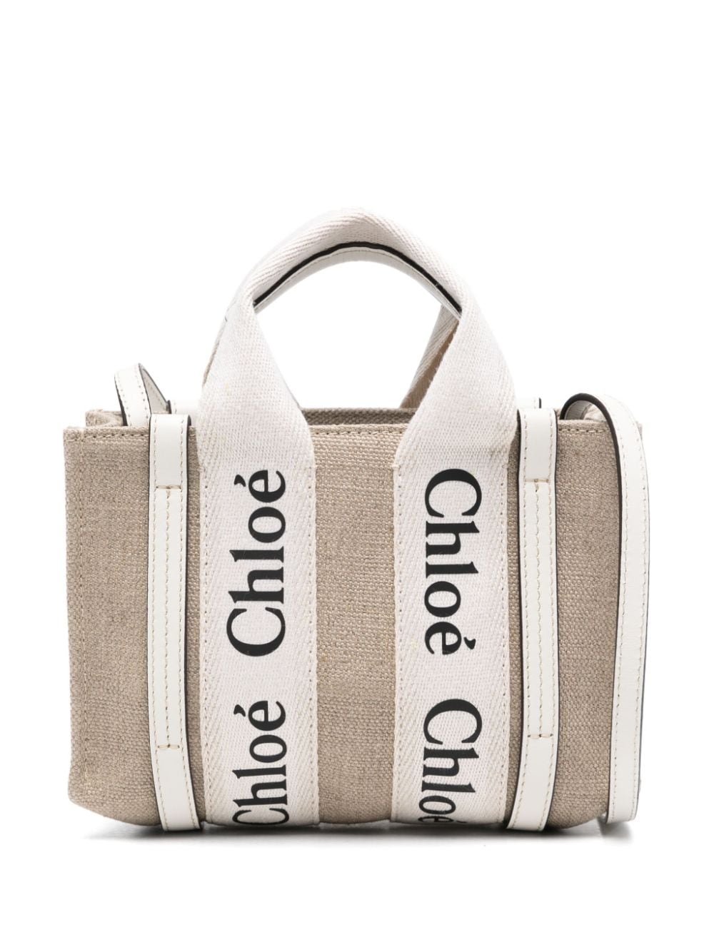 WOODY MINI CANVAS AND LEATHER CROSSBODY BAG