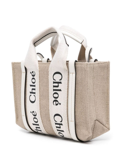 WOODY MINI CANVAS AND LEATHER CROSSBODY BAG