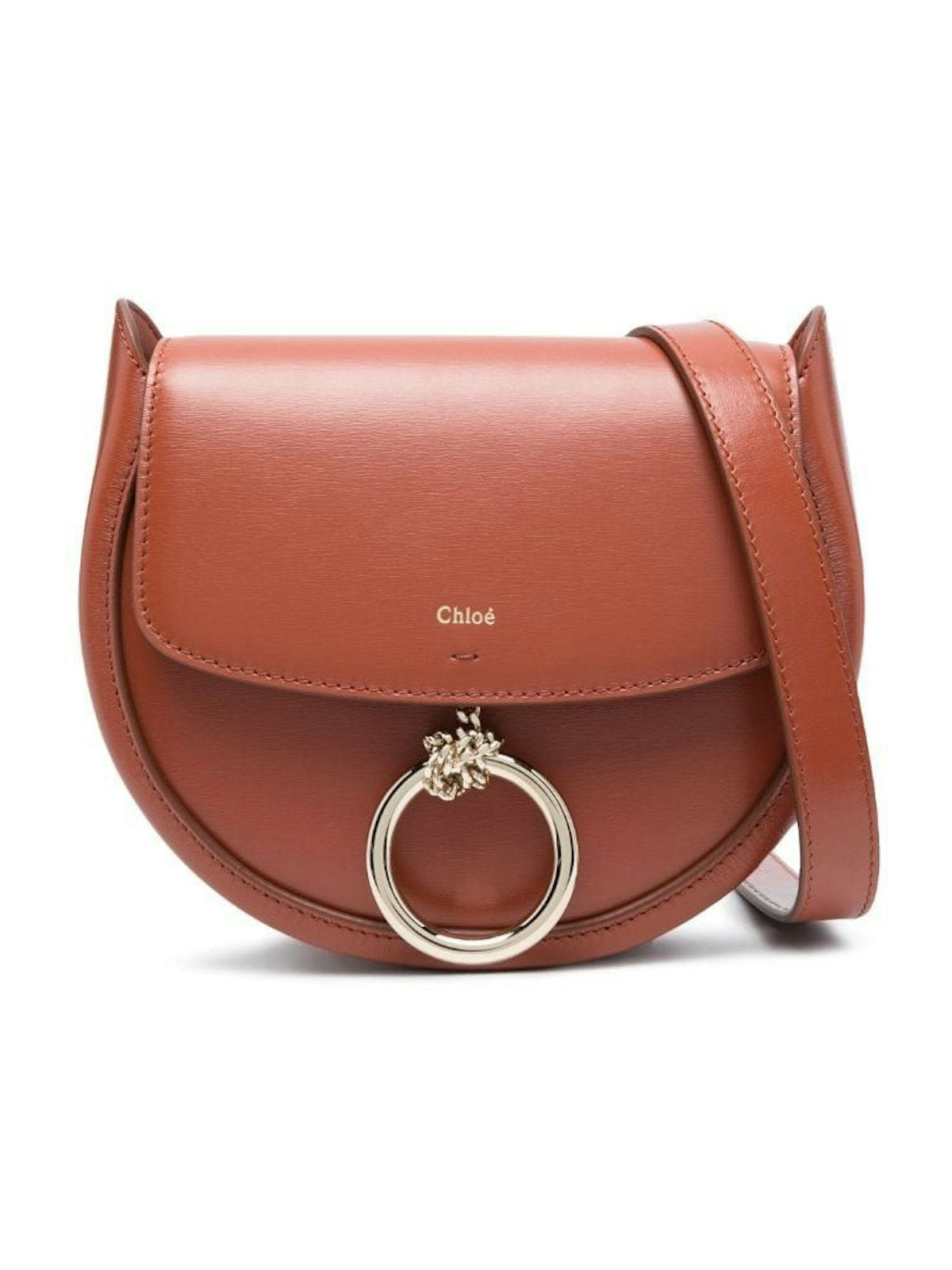 CROSSBODY ARLENE S MARRON LOGO DORADO
