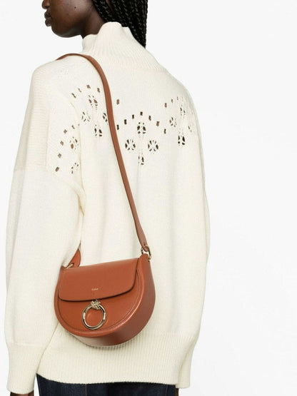 CROSSBODY ARLENE S MARRON LOGO DORADO