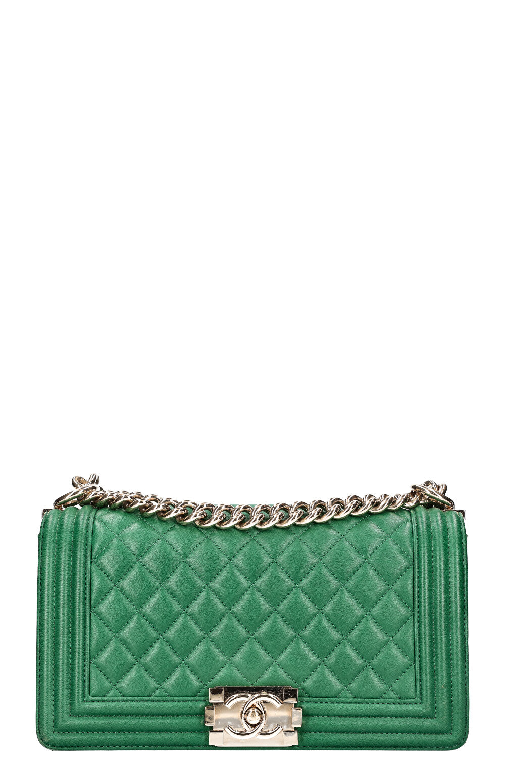Chanel Boy Medium Green Handbag