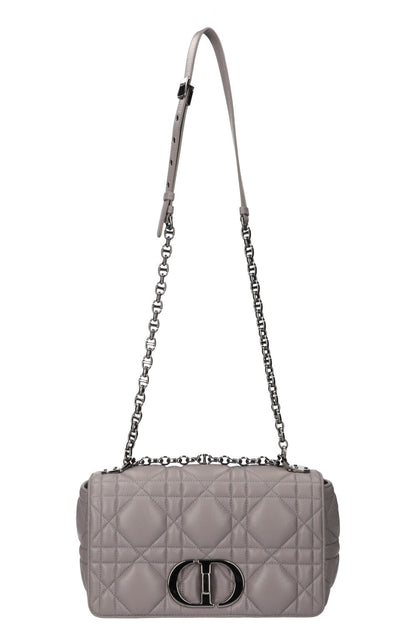 Christian Dior Caro Bag Macrocannage Calfskin Grey